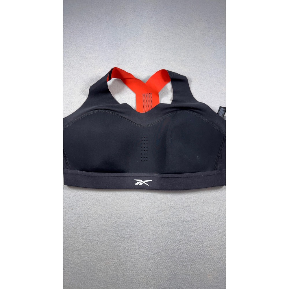 Reebok PureMove Sports Bra‎ Black Orange High Impact Motion Sense FP9713 ML